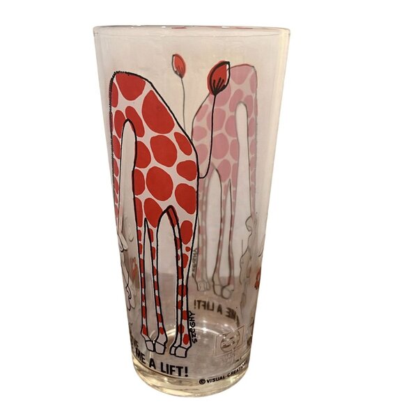 Vintage Pepsi Szeghy You Give Me A Lift Visual Creations Giraffe Frog Glass - Picture 5 of 7